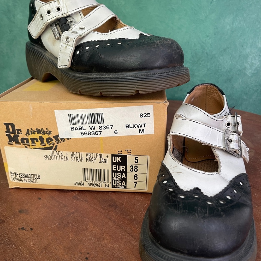 Dr. Martens Black and White Dress Shoes with Classic Design
